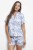 Grand Leaf Flora Cotton Sateen Shortie PJ Set