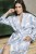 Pebble Palm QUILTED 100%  Cotton Interlock Shawl Collar Robe