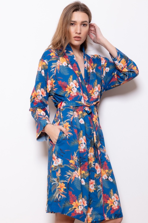 Tropical Lilly Grace Shawl Robe