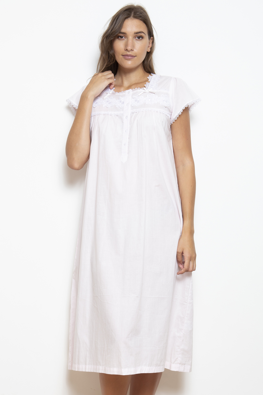 white nightdress cotton