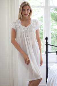 white cotton night dress